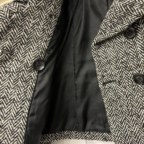Women’s Ellen Tracy. Wool Herringbone White & Black. Size 6. Work Casual Great - Picture 7 of 10